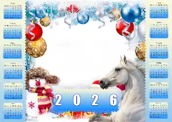 Photo effect from category Calendars № 206214. An inscription on the frame: 2026
