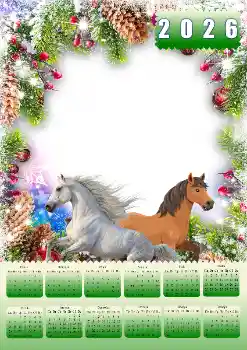 Photo effect from category Calendars № 206219. An inscription on the frame: 2026
