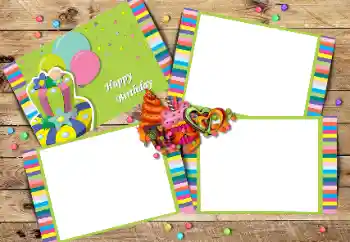 Photo effect from category Birthday cards № 205764. An inscription on the frame: Happy Birthday!