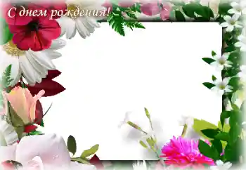 Photo effect from category Birthday cards № 205845. An inscription on the frame: Happy Birthday!